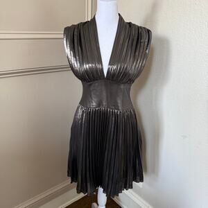 NWT Banana Republic Cici Mini Dress in Gunmetal Size 4 Petite